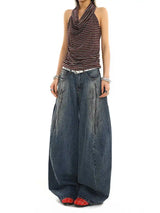 Vintage Oversize Style Blue Boyfriend Jeans