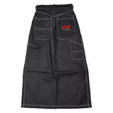 Y2K Embroidered Wide-Leg Jeans