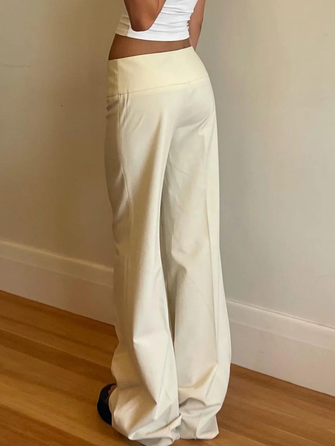 Vintage-Freizeithose mit Knopfleiste, locker geschnitten