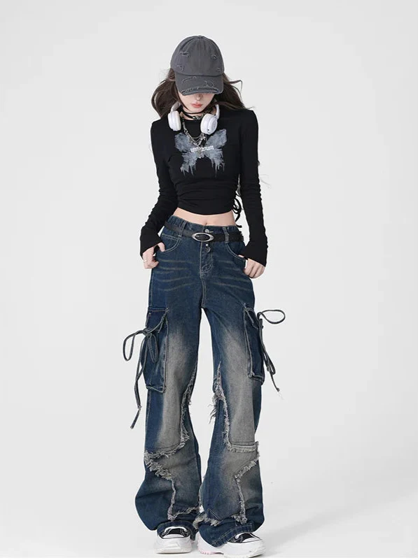 Vintage Star Girl Wide Leg Jeans