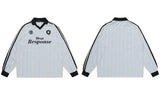 グラフィックプリント レーシングパッチワーク 長袖Tシャツ