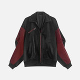 High Street American Patchwork Leather Jacket