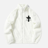 Winter Hip Hop Parka-Jacke aus Kunstpelz mit Print