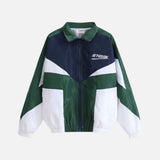 Bestickte Patchwork-College-Windjacke