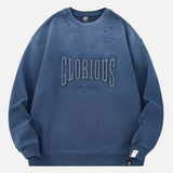 Ripped Casual Heavyweight Cotton Sweatshirt