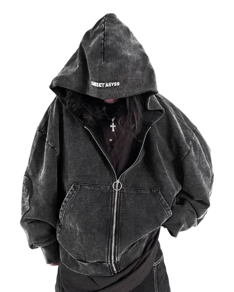 Retro Washed Heavyweight Couple Hoodie