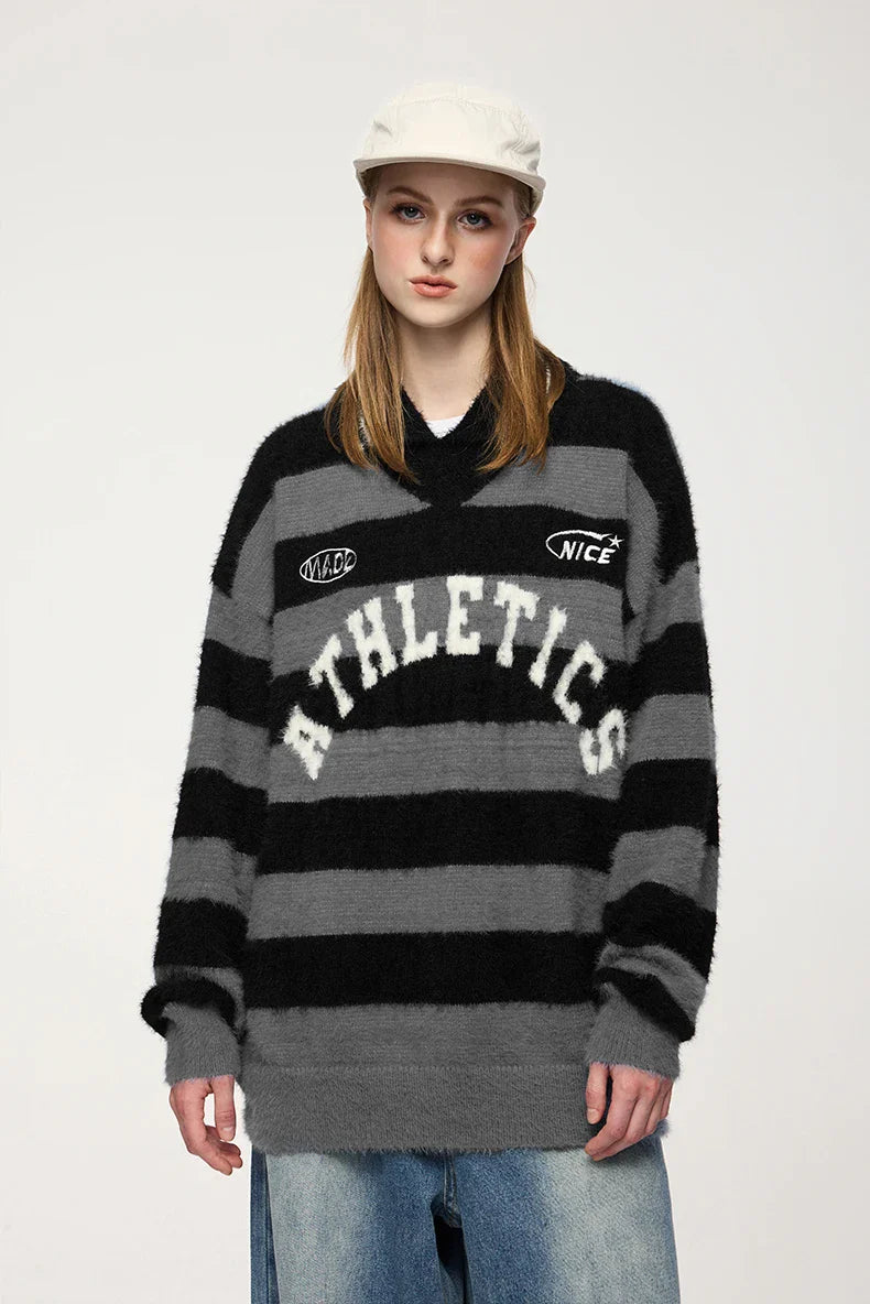 Striped Athletic Sweater