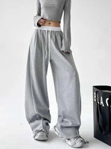 Lässige Oversize-Jogginghose im japanischen Stil mit elastischem Bund