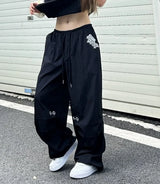 Streetwear Vintage Wide Leg Drawstring Sweatpants