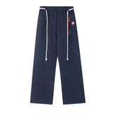 Women Cool High Waisted Loose Blue Sweatpant