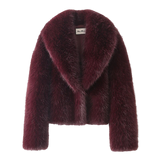 Style yourself in this luxurious black faux fur jacket, designed with an ultra-plush texture and voluminous collar for the ultimate glamorous streetwear statement.
