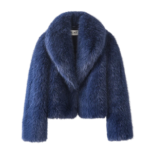 Style yourself in this luxurious black faux fur jacket, designed with an ultra-plush texture and voluminous collar for the ultimate glamorous streetwear statement.