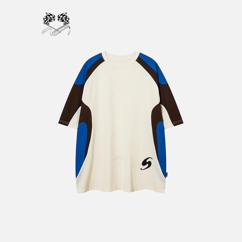 Sportliches Oversize-T-Shirt mit kontrastierenden Farben