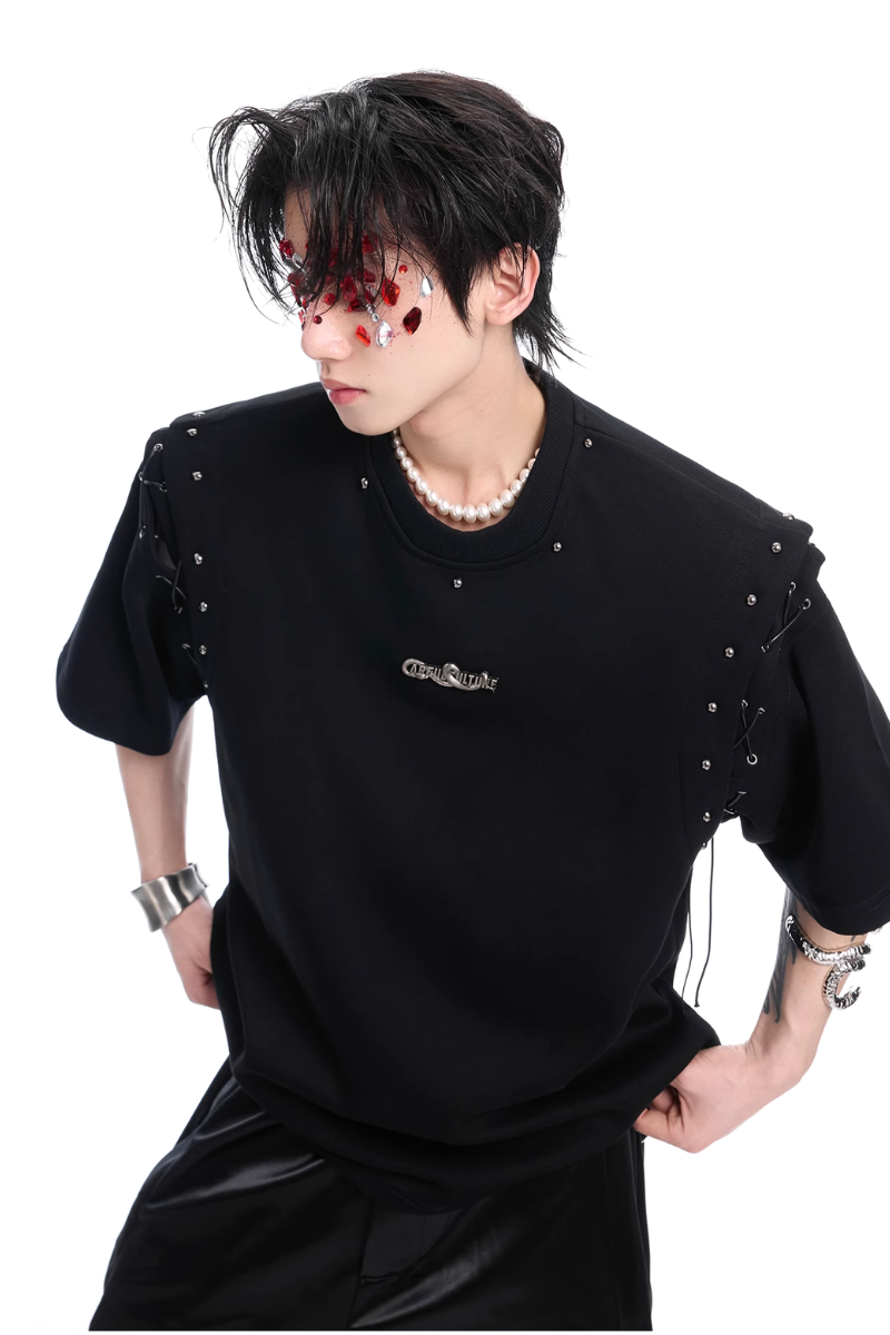 Deconstructed Strap Cutout Tee