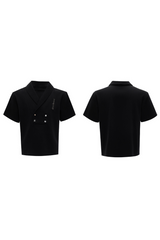 Gepolstertes Trainingsshirt mit V-Ausschnitt 