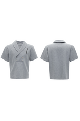 Gepolstertes Trainingsshirt mit V-Ausschnitt 