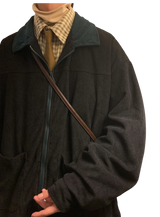 Style yourself in this oversized green corduroy jacket with a contrasting brown collar to add a vintage, textured edge to your daily streetwear rotation.