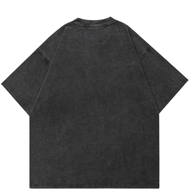 Black t-shirt on a white background