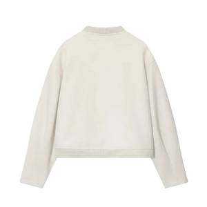 Beige sweater on a white background