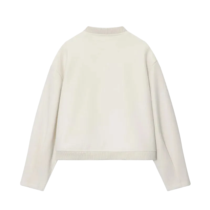 Beige sweater on a white background