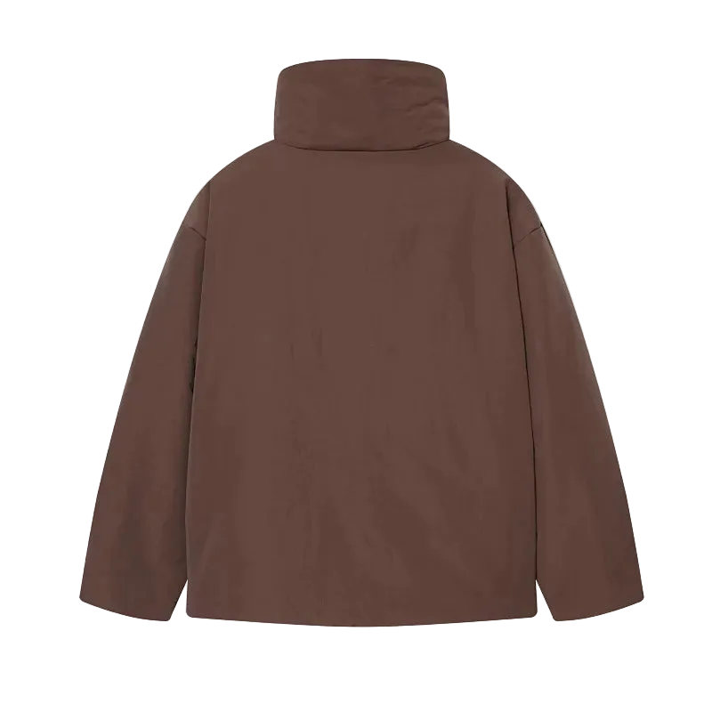 Brown jacket on a white background