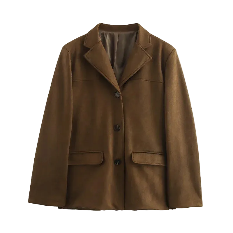 Brown jacket on a white background