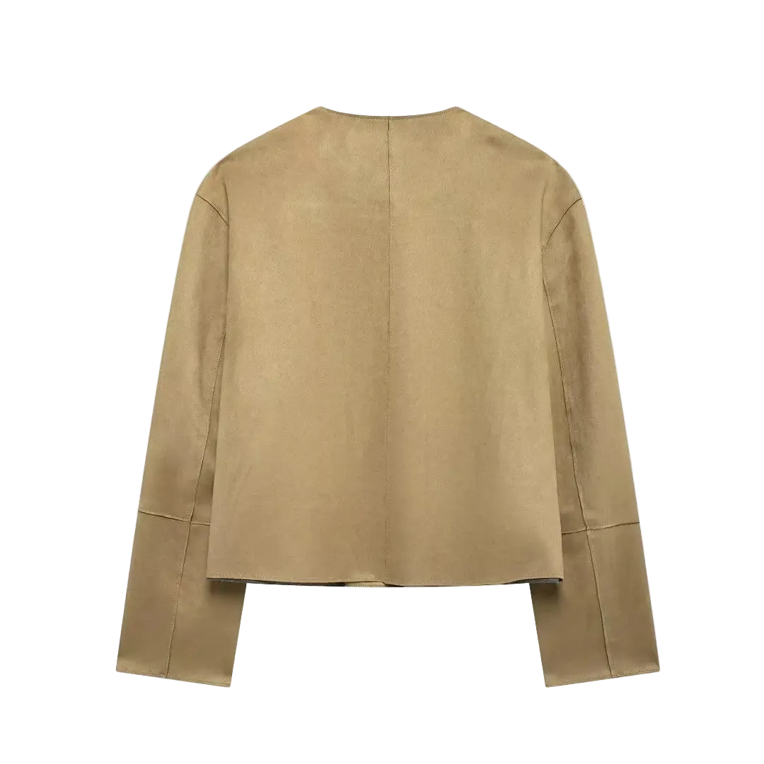 Beige jacket on a white background