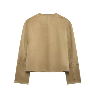 Beige jacket on a white background