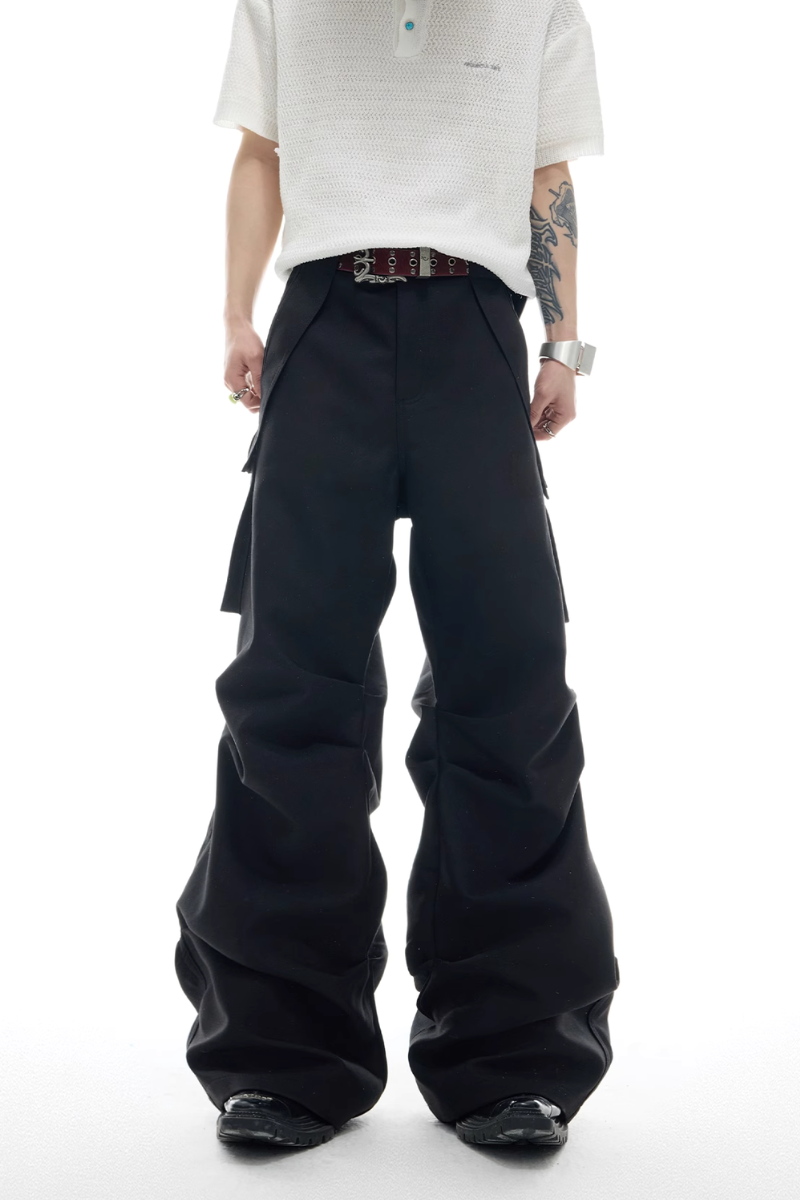 Cargohose mit zerknitterten Taschen
