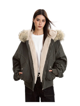 Stay warm and stylish in this oversized streetwear parka, featuring a plush faux fur lining and hood for the ultimate cozy winter look.