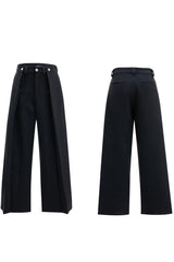 Faltenhose mit geradem Bein 