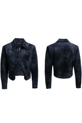 Jacke mit Perlenbesatz und Struktur