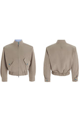 Gestreifte Jacke mit Stehkragen
