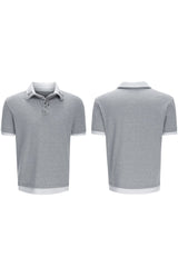 Polohemd mit doppelter Lage und Pin-Detail 