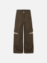 Animal Print Flap Cargo Pants
