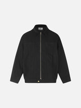 Contrasting Corduroy Collar Boxy Jacket