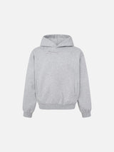 Crackle-Effect Black Oversized Hoodie
