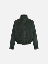 Distressed Blouson Bomber Jacket