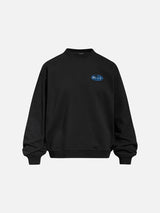 Distressed Number Graphic Oversized Sweatshirt