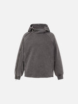 Distressed Oversized Zip-Hoodie