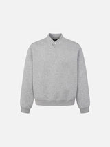 Dual-Collar Black and Grey Pullover Sweatshirt