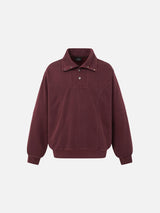 Deconstructed Seam Acid-Wash Long Sleeve T-Shirt