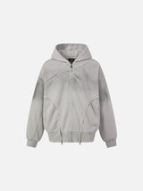 Faded Gradient Oversized Hooded Jacket