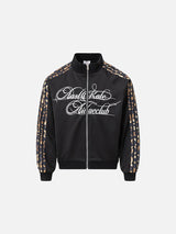 Leopard Print Full-Zip Track Jacket