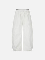 Light Blue Balloon Pants with Button Placket