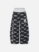 Light Blue Rampant Lion Graphic Jogging Pants