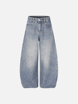 Studded Star Wide-Leg Jeans