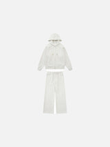 Marled Fleece Hooded Tracksuit Set
