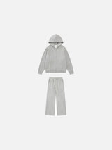 Metallic Stud-Detail Melange Tracksuit Set