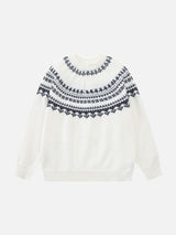 Nordic Pattern Pullover Knit Sweater